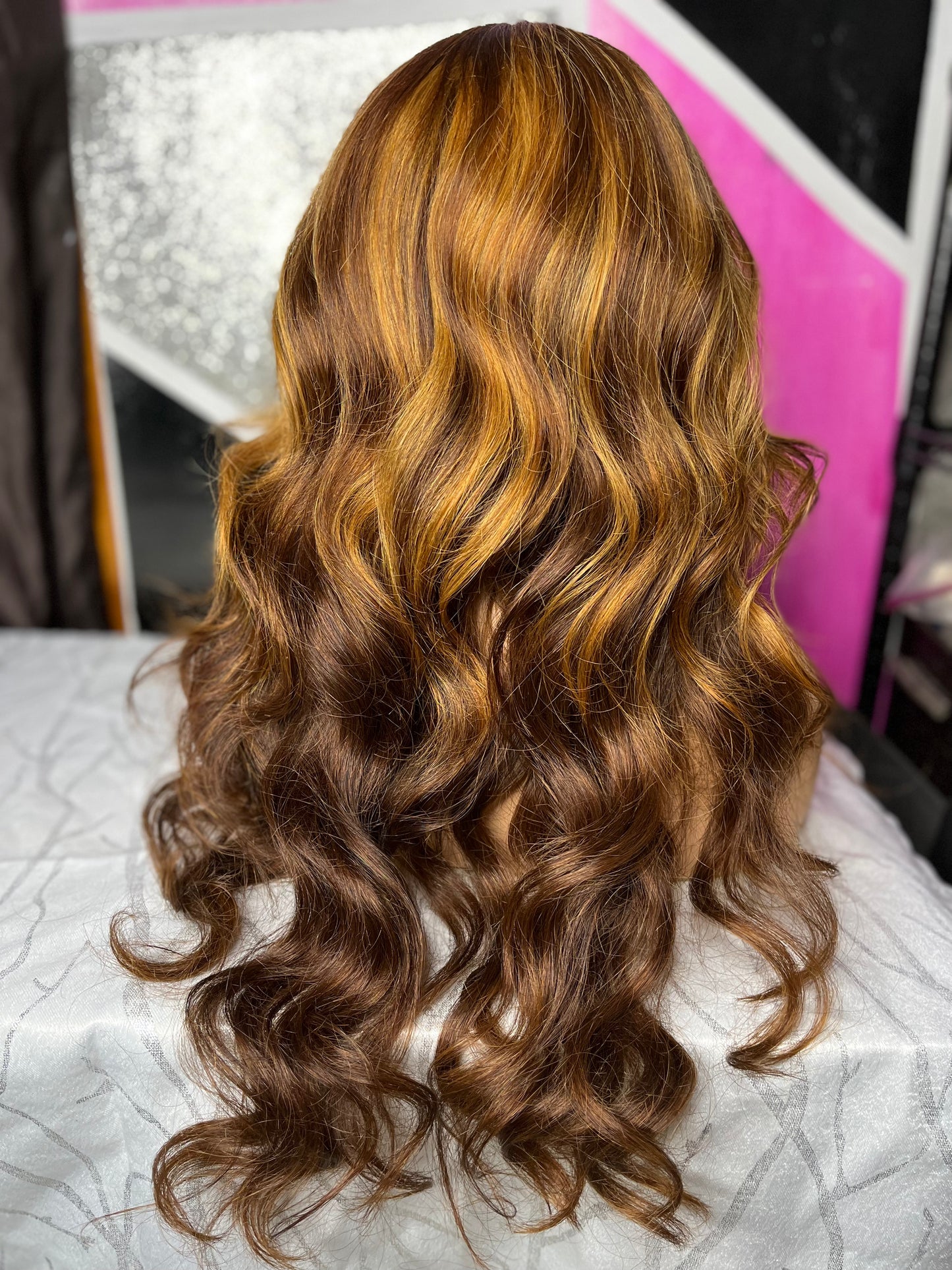 24” Highlighted Transparent Frontal Wig